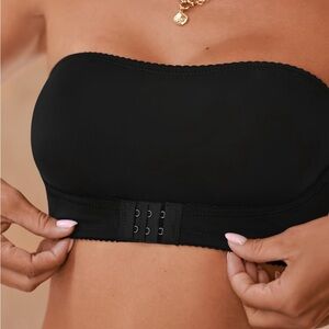 Cupshe Lace Trim Strapless Bandeau - Black